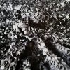 Tesatura bogată cu broderie aplicată 3D - design floral, Negru - imagine 9
