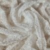 Broderie grea cu suprafața acoperita de mărgele cu perle si micropaiete- design luxury, Alb