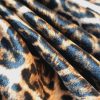 Catifea din fibre naturale  - Model Animal print, Maro Bej Negru - imagine 10
