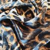 Catifea din fibre naturale  - Model Animal print, Maro Bej Negru - imagine 8