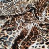 Catifea din fibre naturale  - Model Animal print, Maro Bej Negru - imagine 3