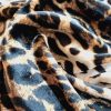 Catifea din fibre naturale  - Model Animal print, Maro Bej Negru - imagine 4