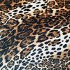 Catifea din fibre naturale  - Model Animal print, Maro Bej Negru