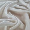 Catifea din fibre naturale  - design uni, Alb Ivoire