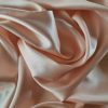 Tesatura crepe de chine din matase naturala - design uni,  Roz nude