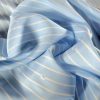 Tesatura premium crepe de chine - matase naturala,  Bleu/Alb - imagine 7