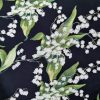 Tesatura din matase naturala - crepe de chine , design cu bordură bilaterală,  Negru Verde Alb - imagine 10