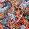 Tesatura crepe de chine din matase naturala - Imprimeu floral, Multicolor