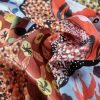 Tesatura crepe de chine din matase naturala - Imprimeu floral, Multicolor - imagine 3