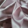 Tesatura crepe de chine din matase naturala - design uni, Lila prafuit - imagine 5