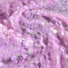 Tesatura cu paiete glamour pe suport de tulle elastic, Roz fondant - imagine 6