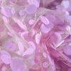 Tesatura cu paiete glamour pe suport de tulle elastic, Roz fondant