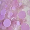 Tesatura cu paiete glamour pe suport de tulle elastic, Roz fondant - imagine 5