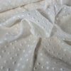 Tesatura jacquard cu buline satinate 3D, Ivoire - imagine 7