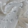 Tesatura jacquard cu buline satinate 3D, Ivoire - imagine 2
