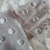 Tesatura jacquard cu buline satinate 3D, Ivoire - imagine 9