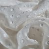 Tesatura jacquard cu buline satinate 3D, Ivoire - imagine 5