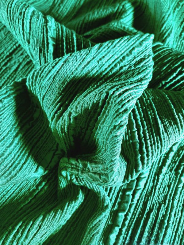 Tesatura Jacquard cu striatii reliefate, Verde