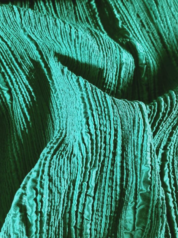 Tesatura Jacquard cu striatii reliefate, Verde - imagine 8