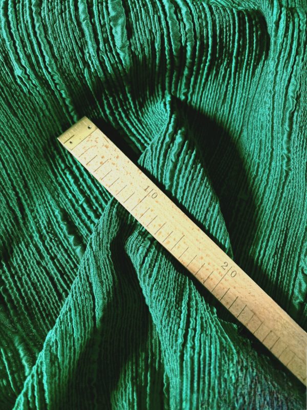 Tesatura Jacquard cu striatii reliefate, Verde - imagine 4