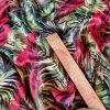 Tesatura din matase naturala - tip jacquard -  design exotic, Verde/Rosu/Negru - imagine 2