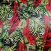 Tesatura din matase naturala - tip jacquard -  design exotic, Verde/Rosu/Negru - imagine 5