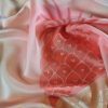Tesatura Jacquard din matase naturala tip panou - design exotic, Piersiciu Albastru Galben - imagine 9