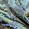 Tesatura Jacquard din fibre naturale  - design asiatic, Verde - imagine 9