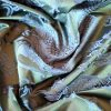 Tesatura Jacquard din fibre naturale  - design asiatic, Verde - imagine 3