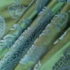 Tesatura Jacquard din fibre naturale  - design asiatic, Verde - imagine 7