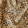 Tesatura din matase naturala - Design Animal Print, Maro Bej - galbui - imagine 3