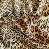 Tesatura din matase naturala - Design Animal Print, Maro Bej - galbui - imagine 9