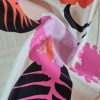 Tesatura din matase naturala - crepe de chine - design floral, Multicolor - imagine 6
