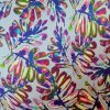 Tesatura din matase naturala satinata - design floral, Nuanțe de Mov - imagine 6