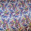 Tesatura din matase naturala satinata - design floral, Nuanțe de Mov - imagine 8