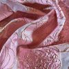 Organza cu design floral și insertii de lurez, Roz/Auriu/Alb - imagine 7