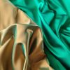 Tafta duchesse cu fata dublă  - design cameleon, Verde/Mustar/Auriu - imagine 13