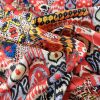 Tesatura twill din matase naturala- Imprimeu cu motive etno, Multicolor - imagine 5