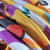 Tesatura twill din mătase naturala- design floral,  Multicolor - imagine 2