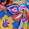 Tesatura twill din mătase naturala- design floral,  Multicolor - imagine 8