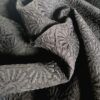 Tesatura Brocart cu floricele reliefate și insertii discrete de fir lurex, Negru - imagine 5