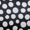 Tesatura din bumbac - popline,  imprimeu cu buline , Negru Alb - imagine 4