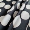Tesatura din bumbac - popline,  imprimeu cu buline , Negru Alb - imagine 5