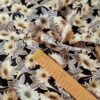 Tesatura crepe de chine din matase naturala  - design floral, Bej Gri Negru - imagine 2
