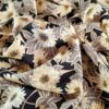 Tesatura crepe de chine din matase naturala  - design floral, Bej Gri Negru - imagine 3