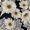Tesatura crepe de chine din matase naturala  - design floral, Bej Gri Negru - imagine 5