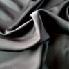Tesatura crepe - fata dublă,  mata - satinata, design uni, Negru