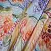 Tesatura crepe de chine din matase naturala imprimata - design exotic floral, Multicolor - imagine 4