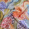 Tesatura crepe de chine din matase naturala imprimata - design exotic floral, Multicolor - imagine 5