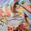 Tesatura crepe de chine din matase naturala imprimata - design exotic floral, Multicolor - imagine 10